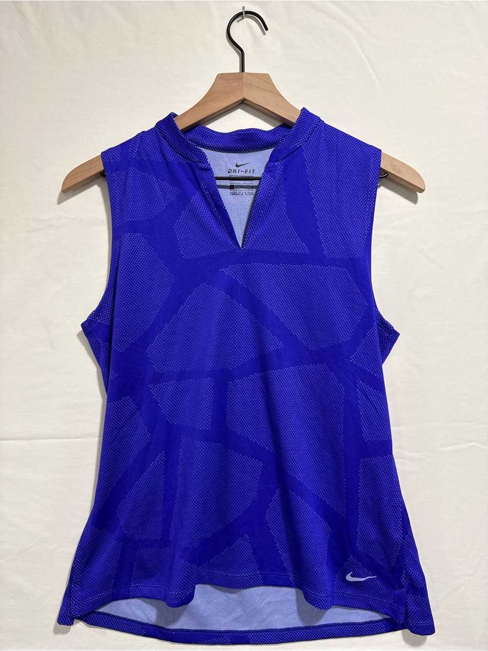 Nike Dri-FIT blue ish Purple Geometric Sleeveless Running Tank Top Women’s M